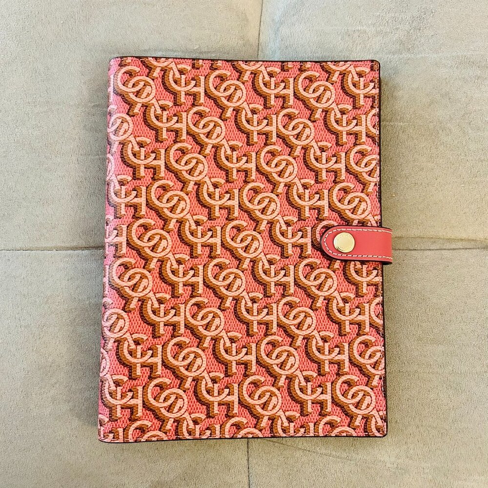Pink Coach Leather Notebook